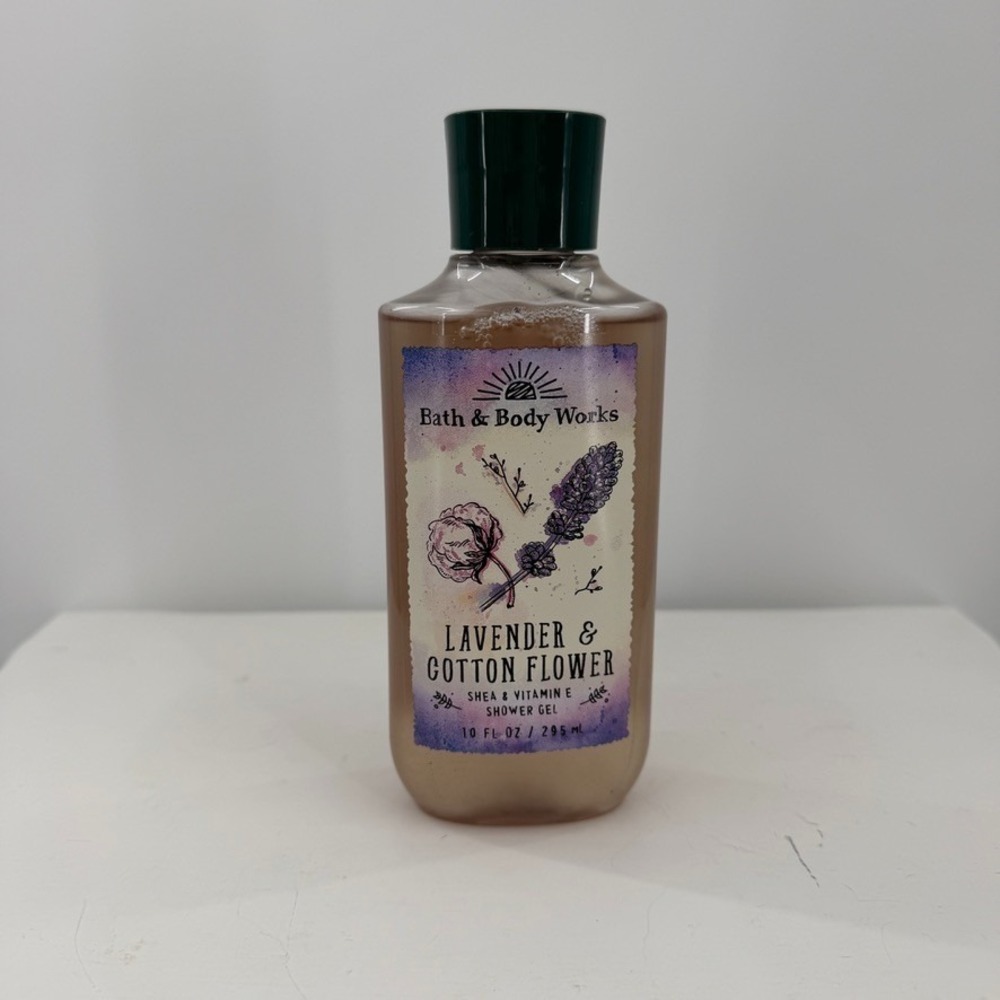 Bath & Body Works LAVENDER & COTTON FLOWER Shower Gel 10oz Retired NEW